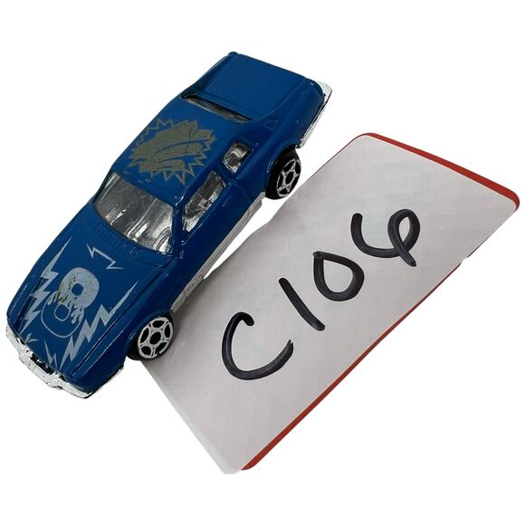 Custom Blue Die-Cast Muscle Car with Graphics – Vintage Style - Picture 8 of 8
